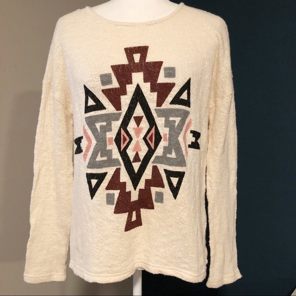 Forever 21 soft cream knit top